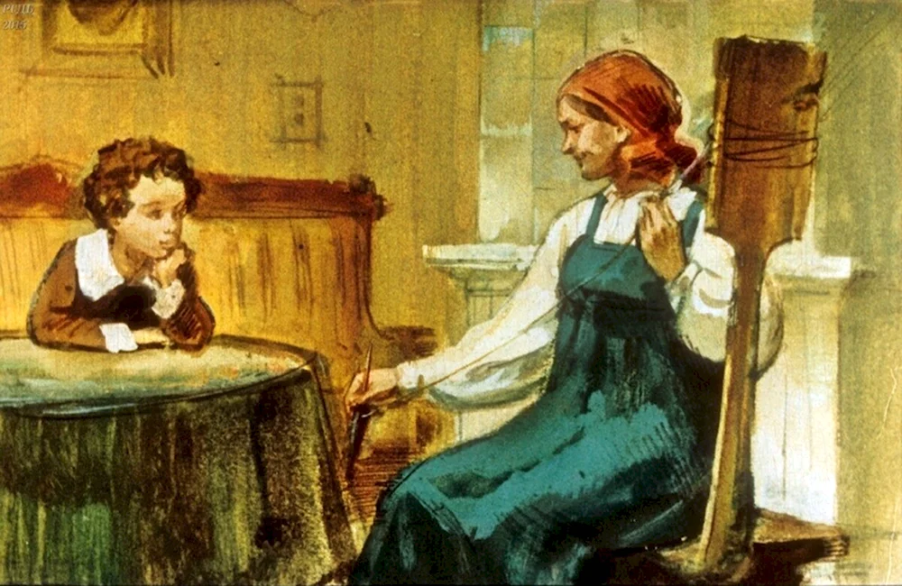 Пушкин и няня Арина Родионовна