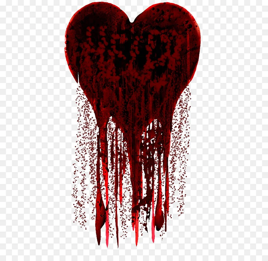 Разбитое кровоточащее сердце