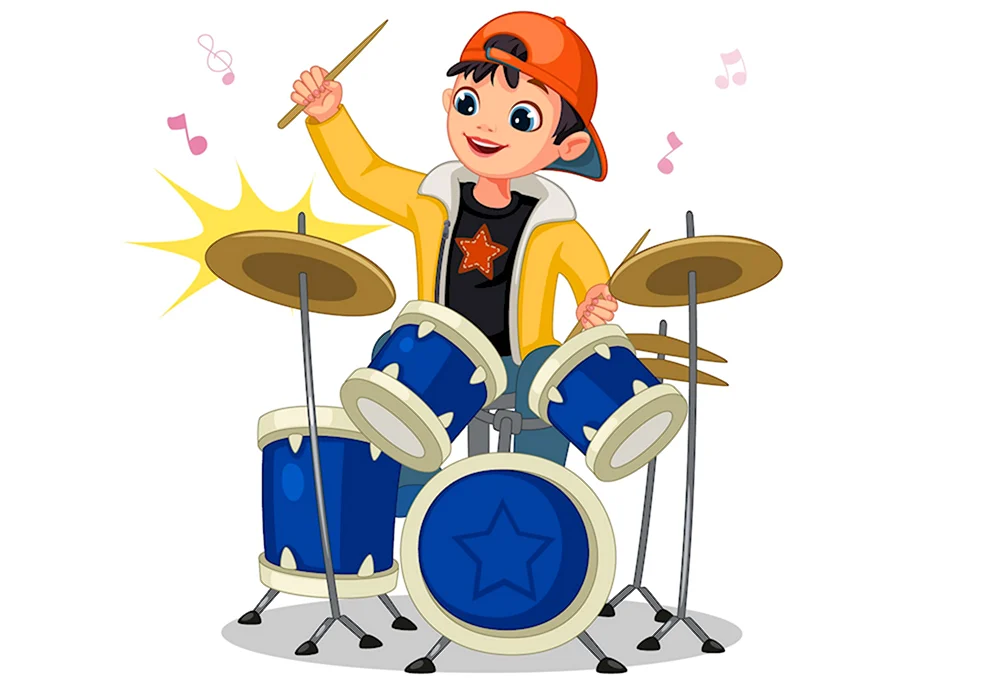 Ребенок барабанщик