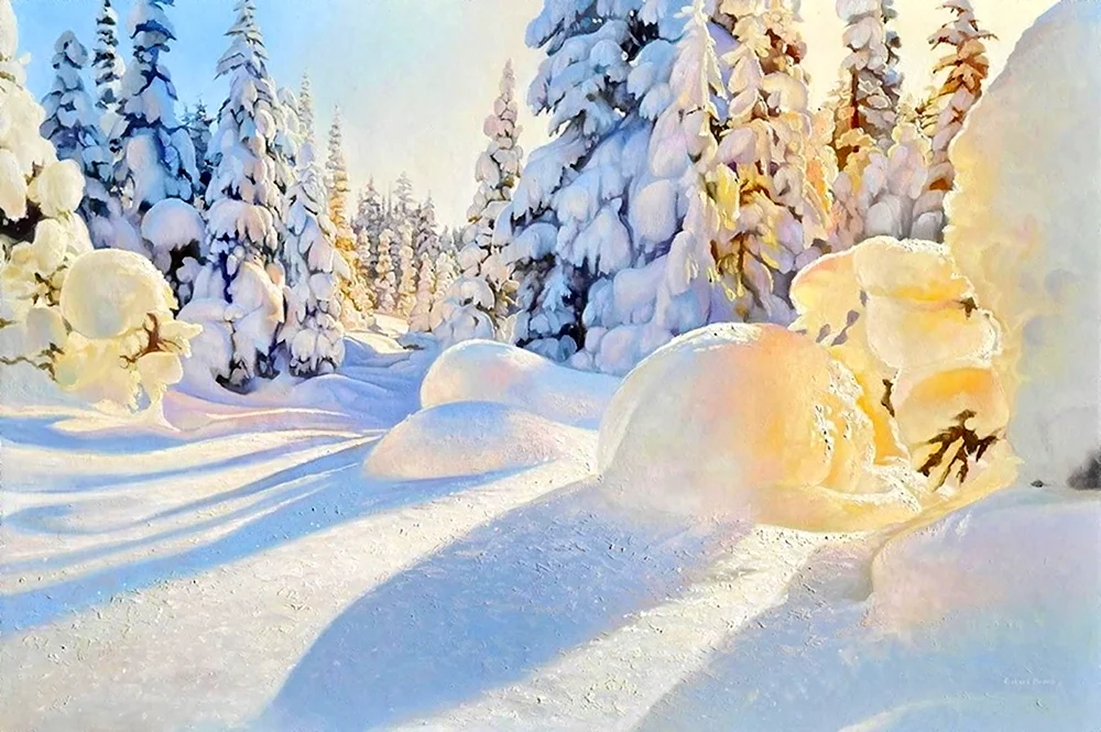 Ричард Мравик картины зима