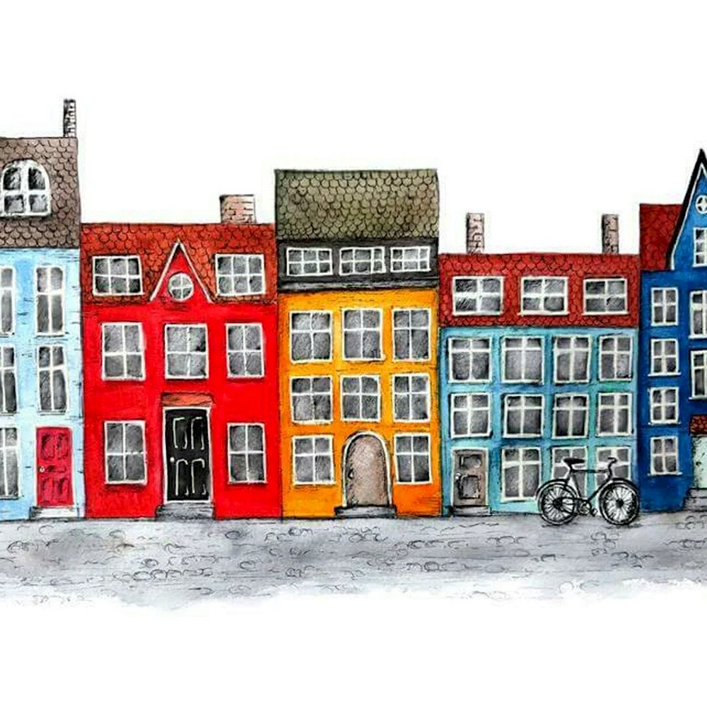 Рисуем голландские домики