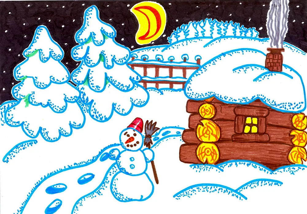 Рисунок на тему Зимушка зима