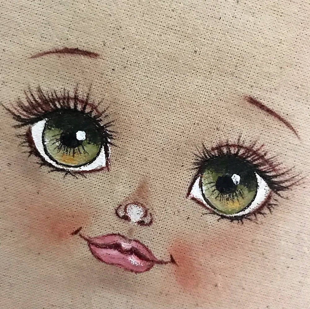 Роспись лица текстильной куклы