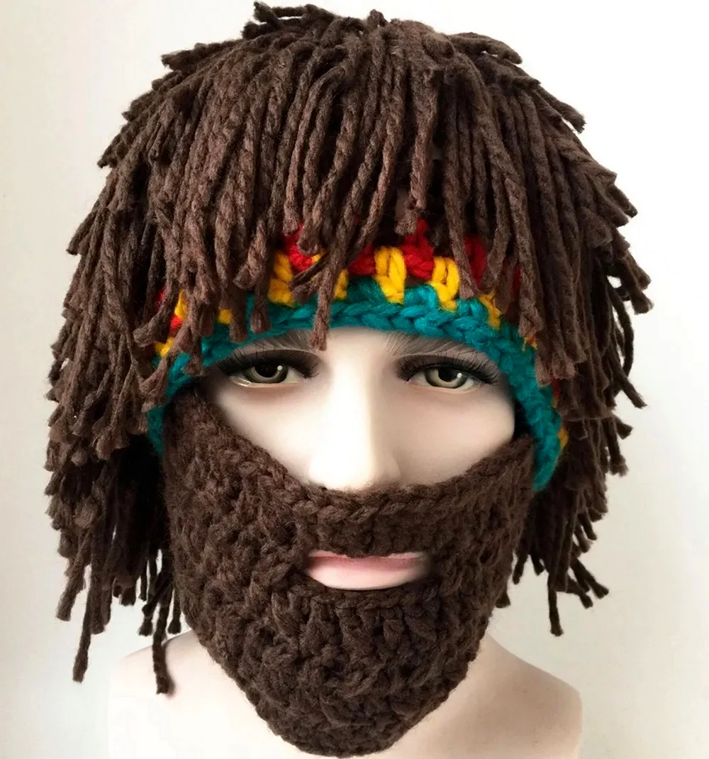 Шапка бини rasta Wig Beanie