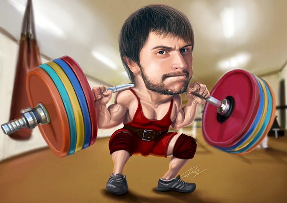 Шарж спортсмен