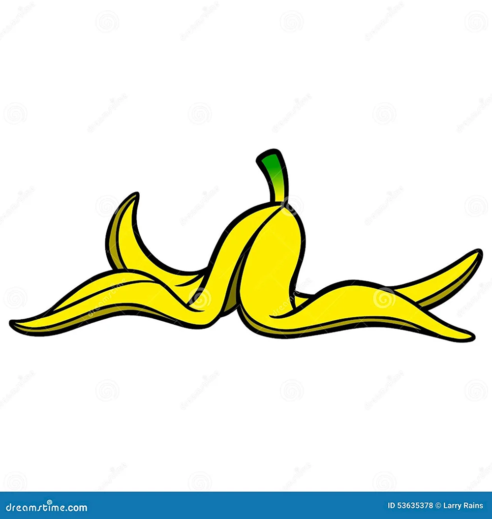 Шкурка от банана вектор