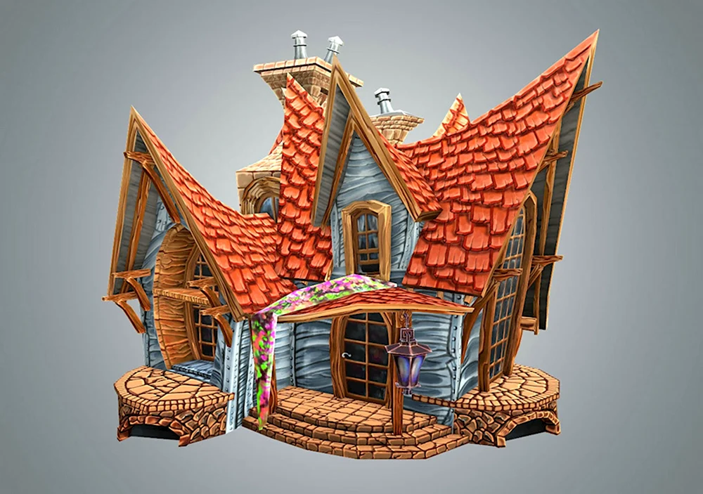 Сказочный домики 3ds Max
