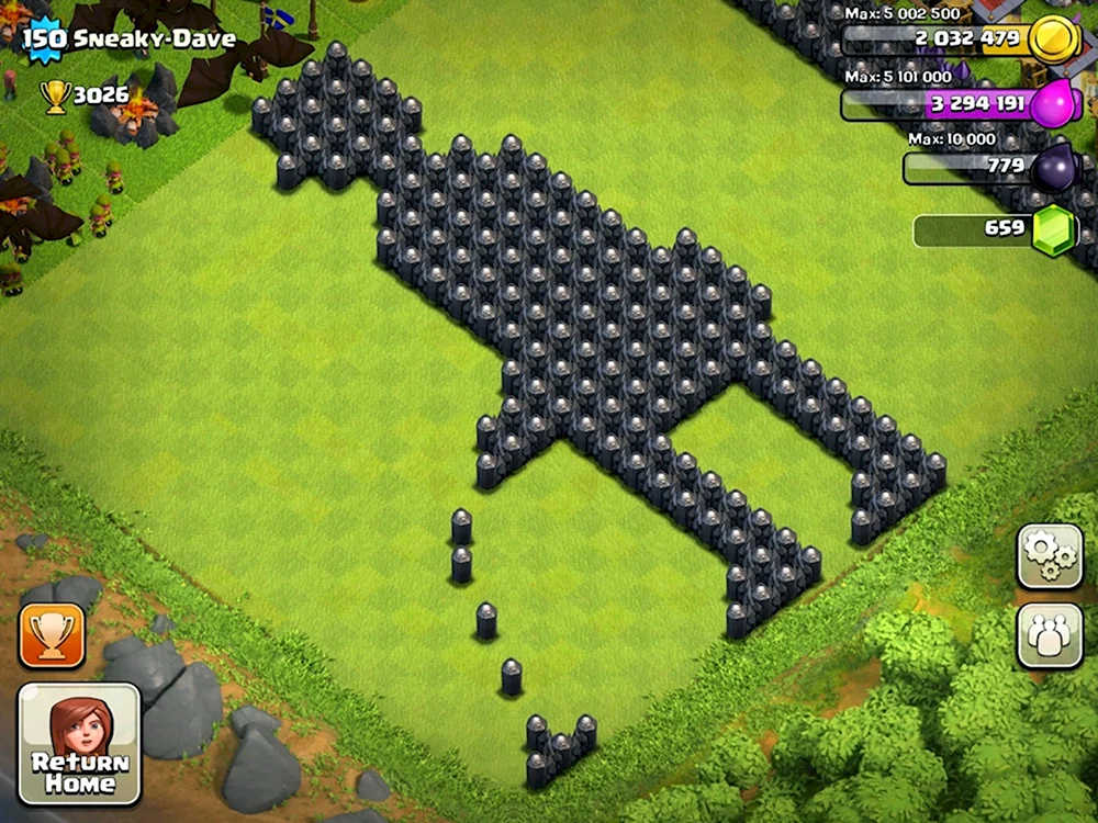 Смешные базы в Clash of Clans