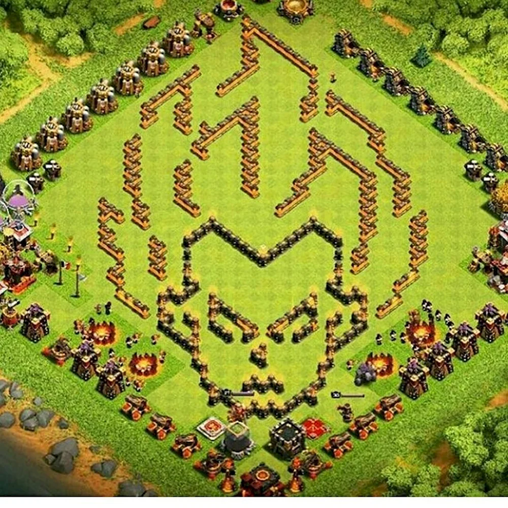 Смешные базы в Clash of Clans