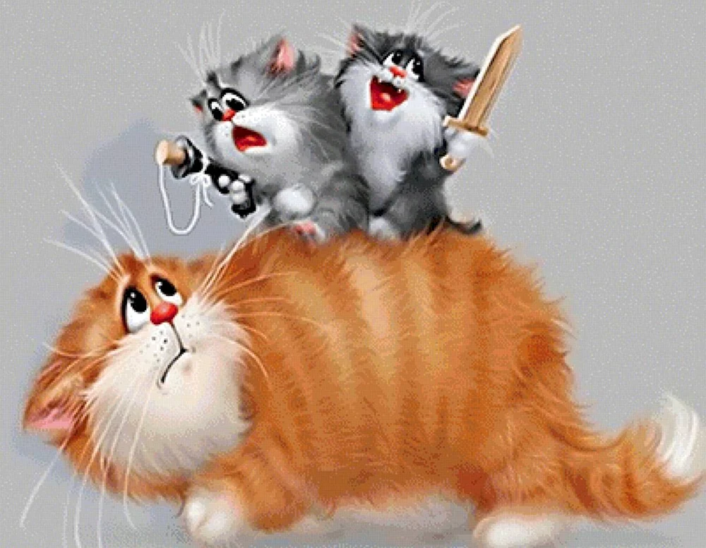 Смешные кошки рисунки
