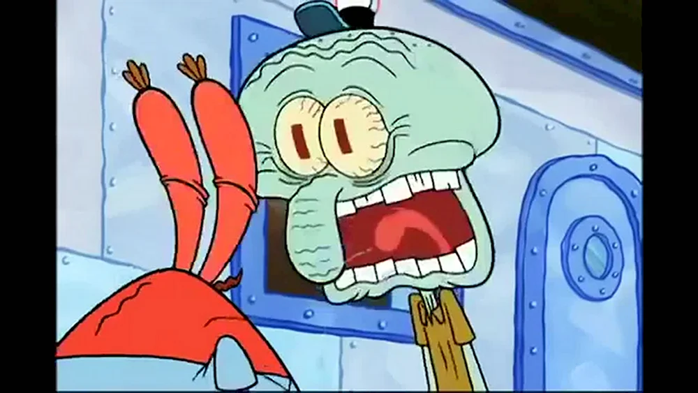 Squidward screaming