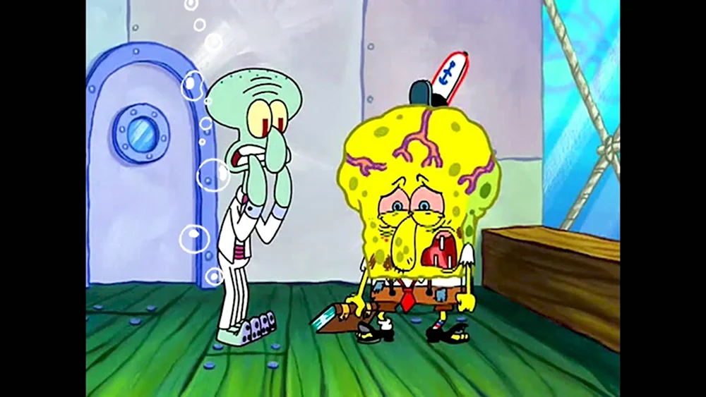 Squidward Spongebob and Sandy