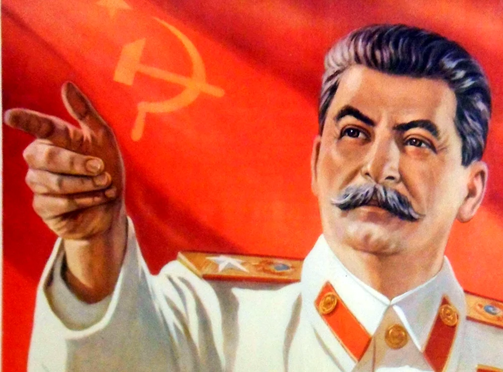Сталин Иосиф Виссарионович показывает пальцем
