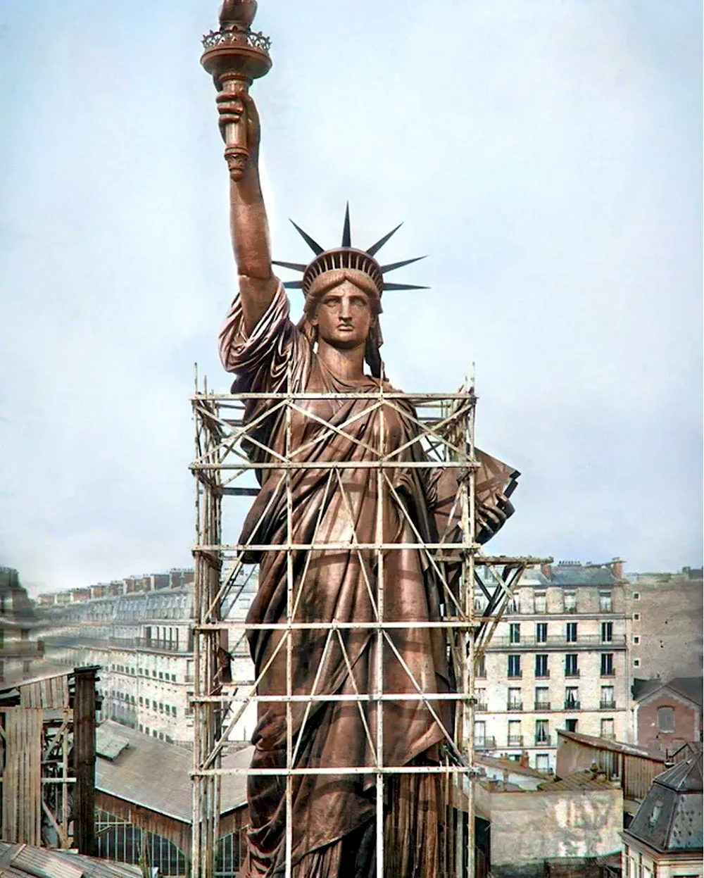Статуя свободы в 1886 году
