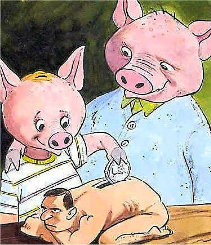 Свиноматка карикатура