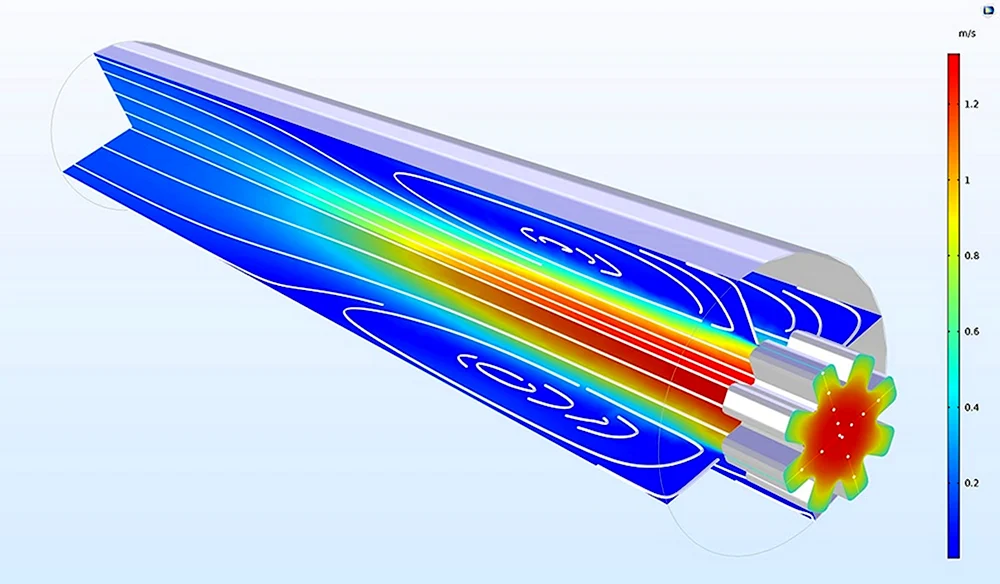 Теплопередача COMSOL