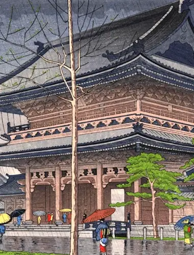 Тюсэндзи храм японская гравюра