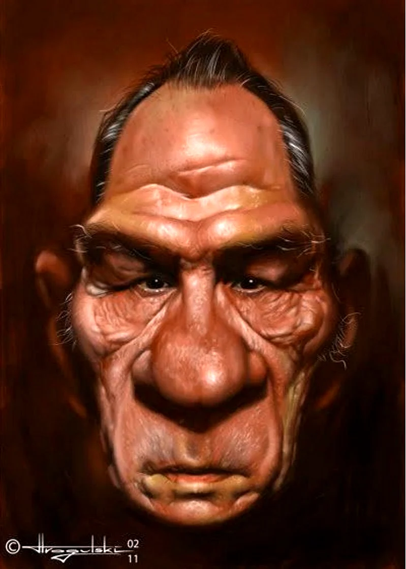 Tommy Lee Jones caricature