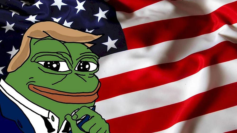 Трамп с лягушонком Pepe