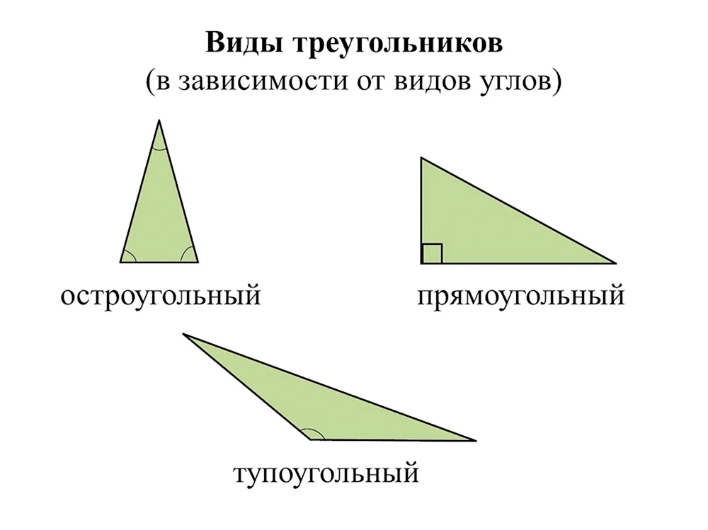 Треугольник виды треугольников по углам