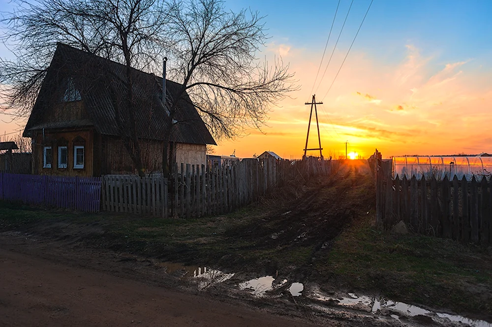 Вечер в деревне