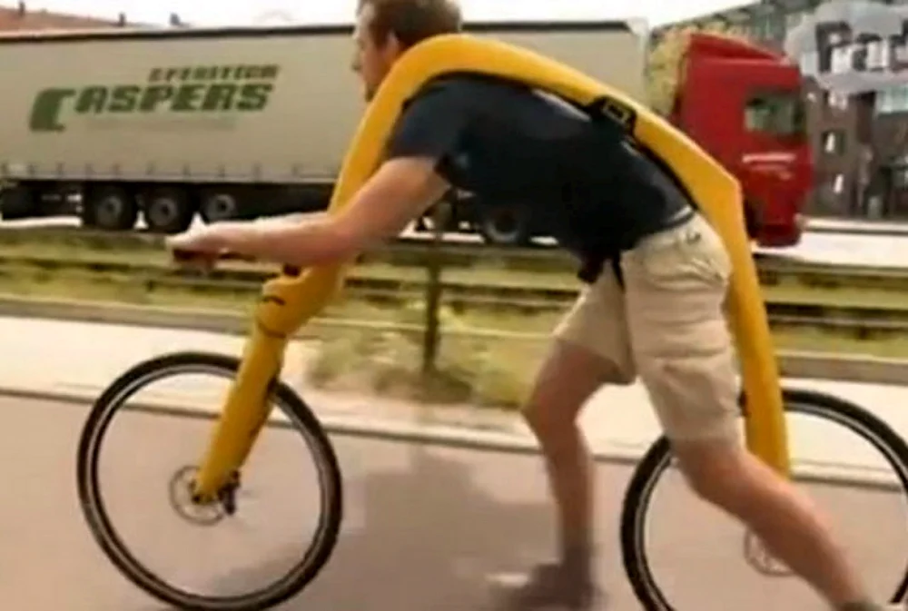 Велосипед без педалей прикол