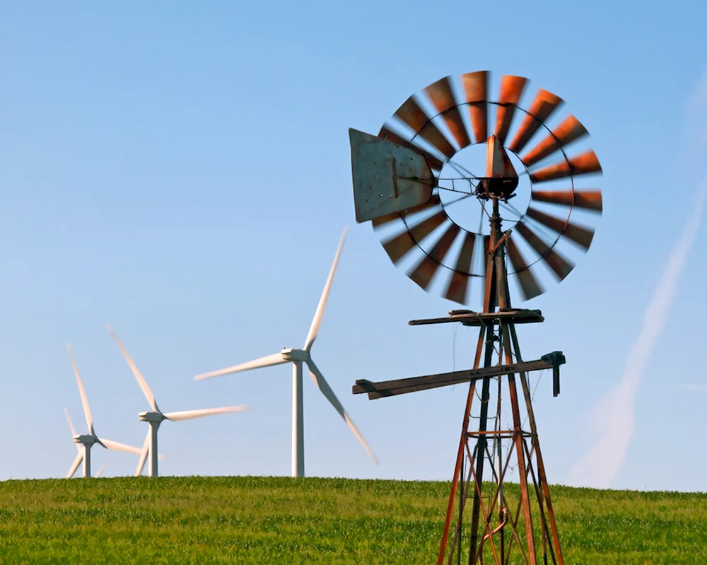 Ветряная мельница для преобразования в механическую энергию