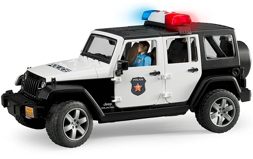 Внедорожник Bruder Jeep Wrangler Unlimited Rubicon полиция с фигуркой 02-526 116 31 см