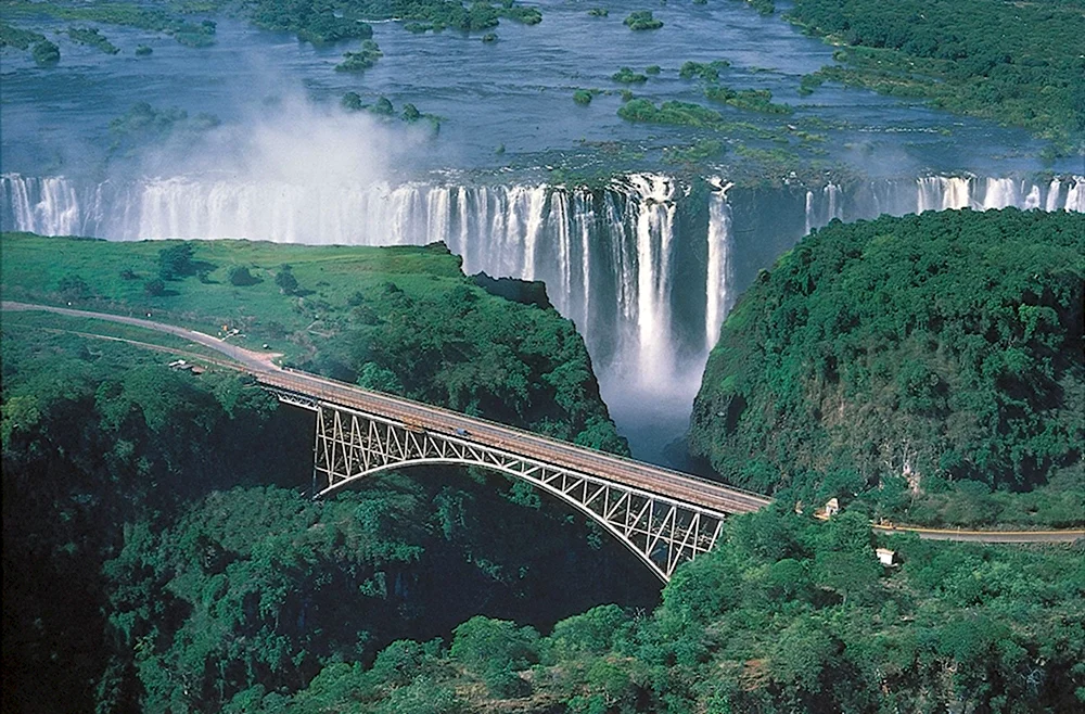 Водопад Виктория мост Замбези