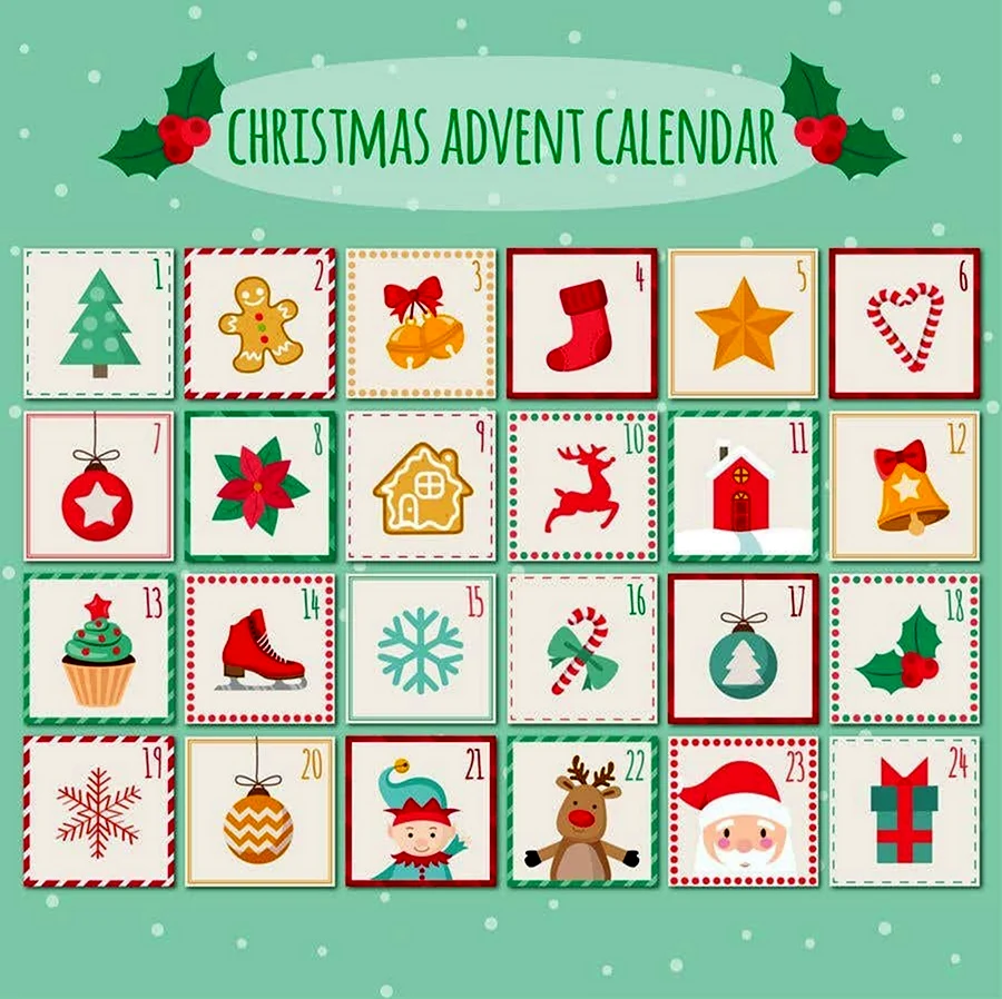 Задания для Рождественского адвент календаря