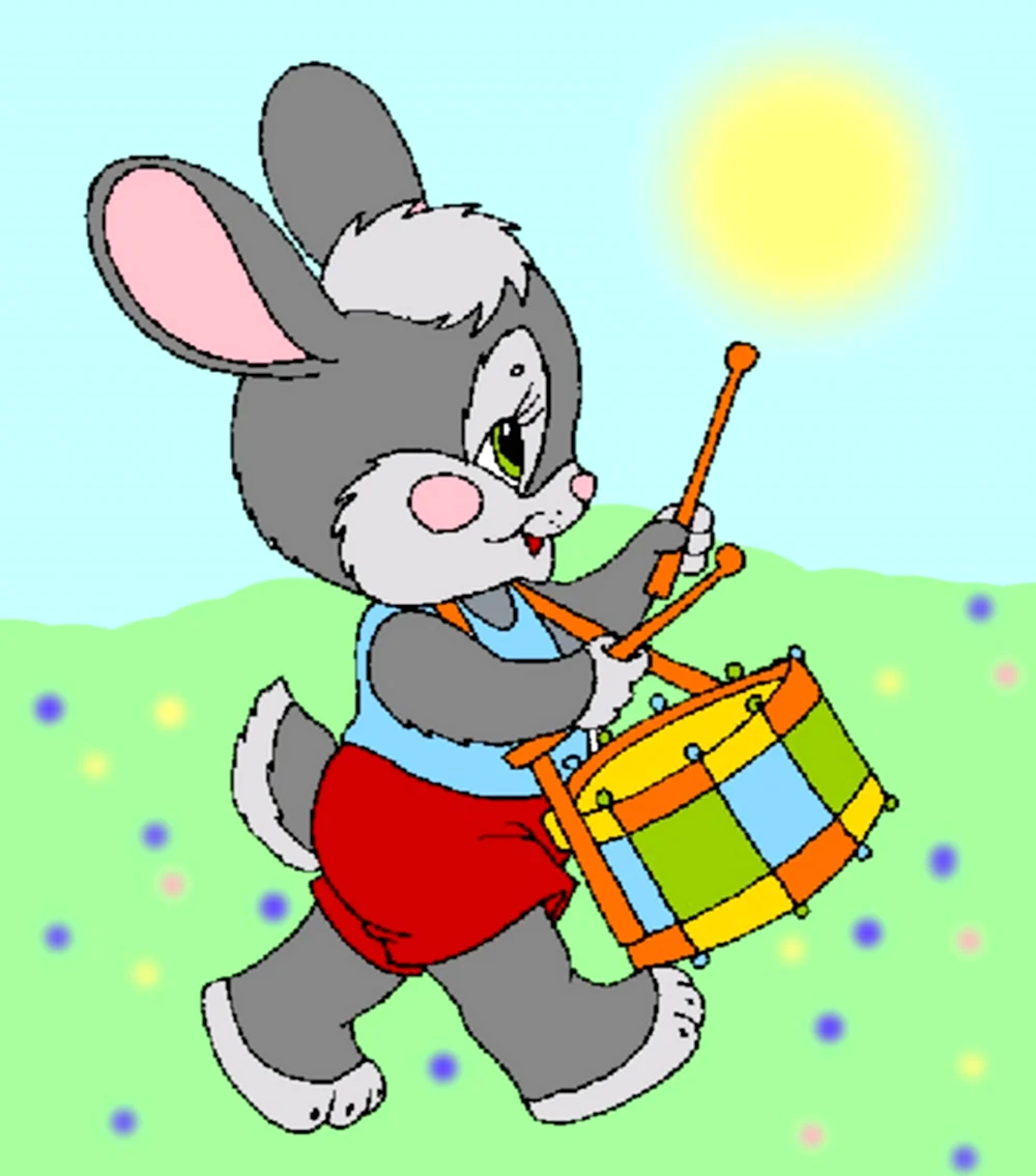 Заяц с барабаном