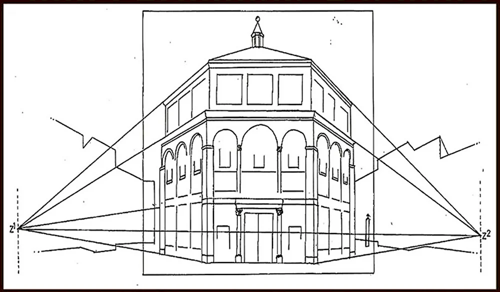 Зарисовки Брунеллески перспектива