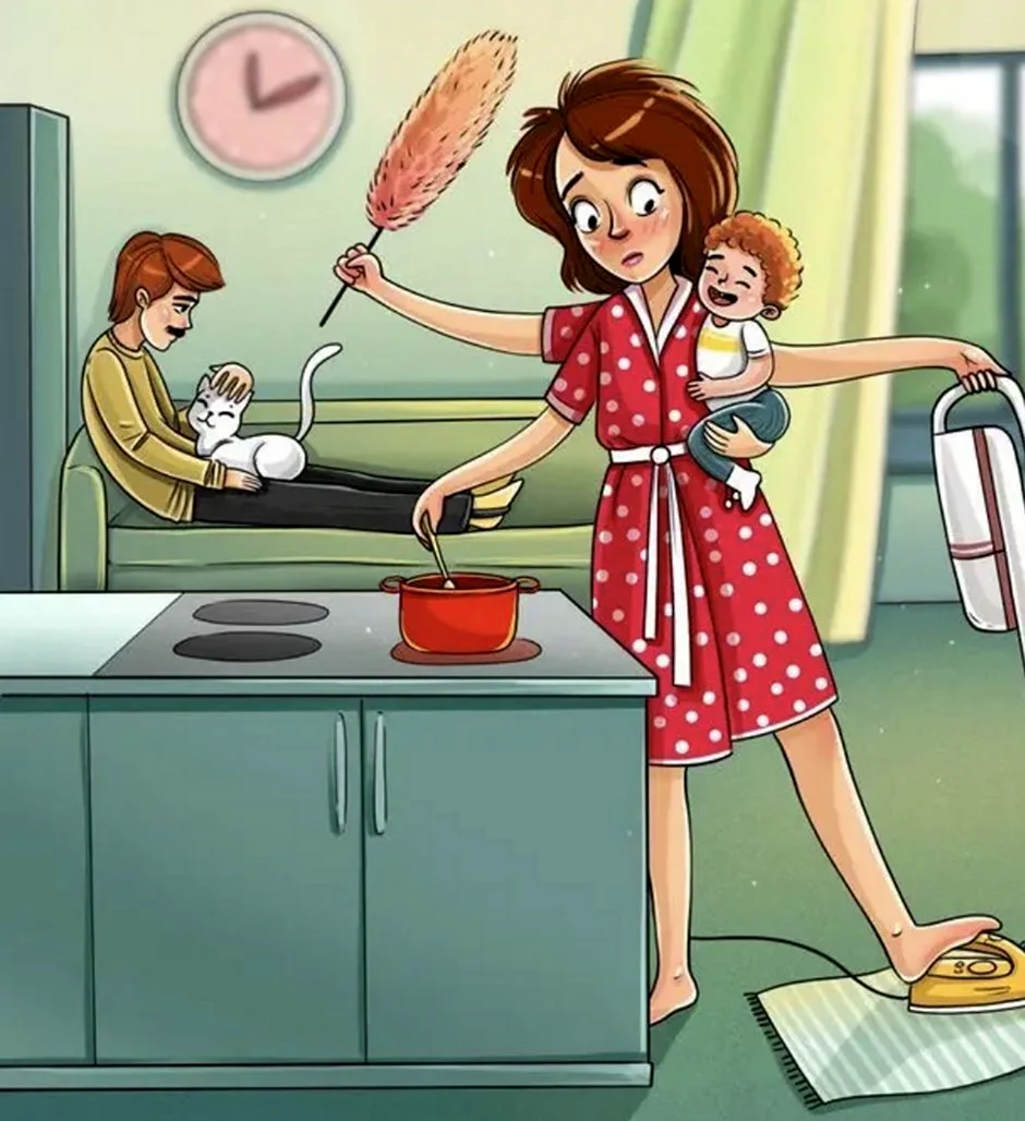 Женщина в домашних делах