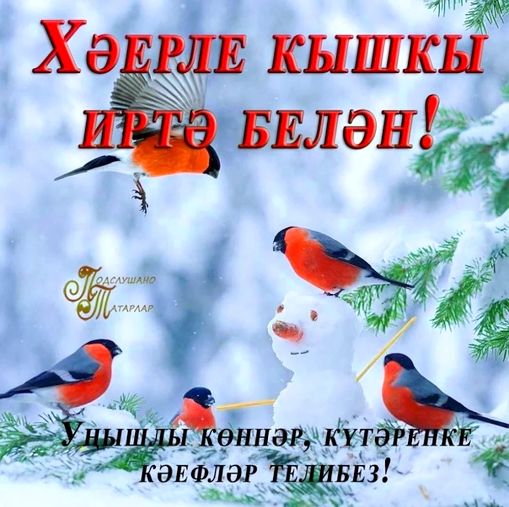 Зимнее доброе утро на татарском языке