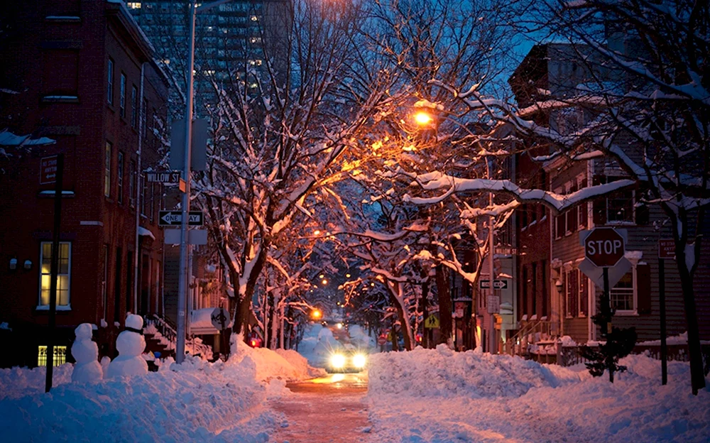 Зимний Нью-Йорк
