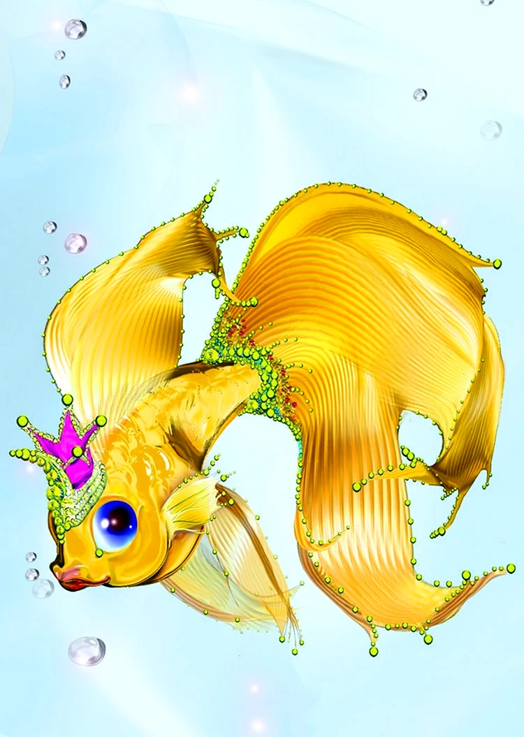 Золотая Золотая рыбка из сказки