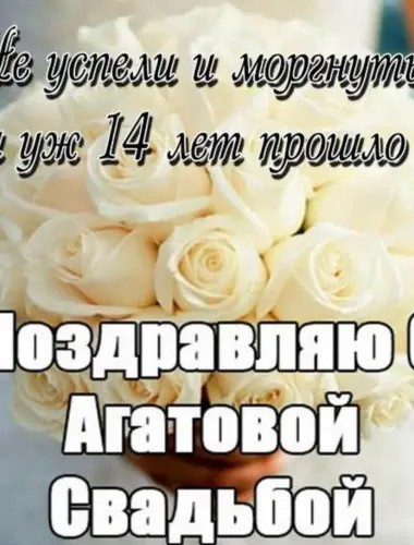 14 Лет свадьбы поздравления