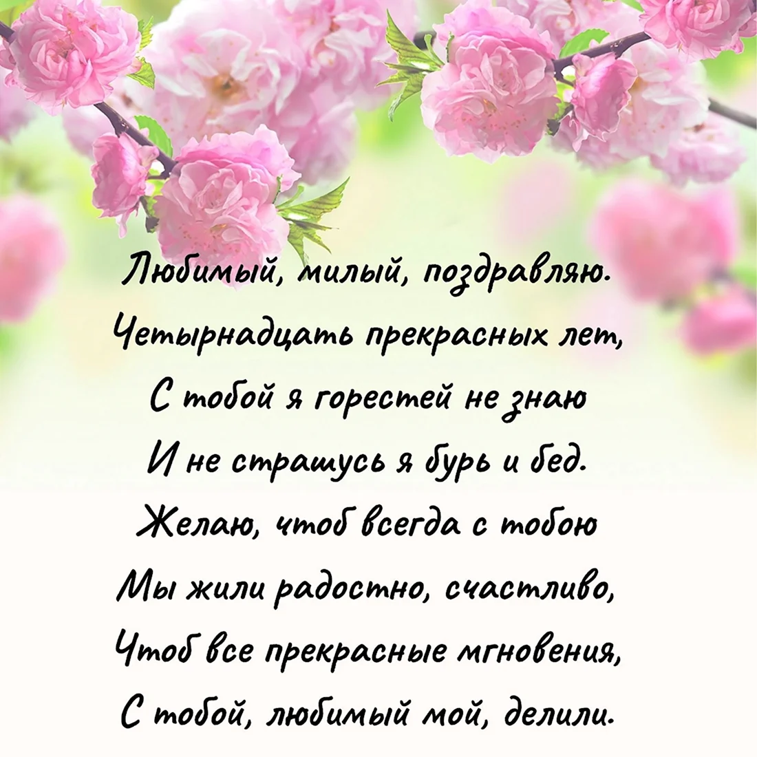 14 Лет свадьбы поздравления