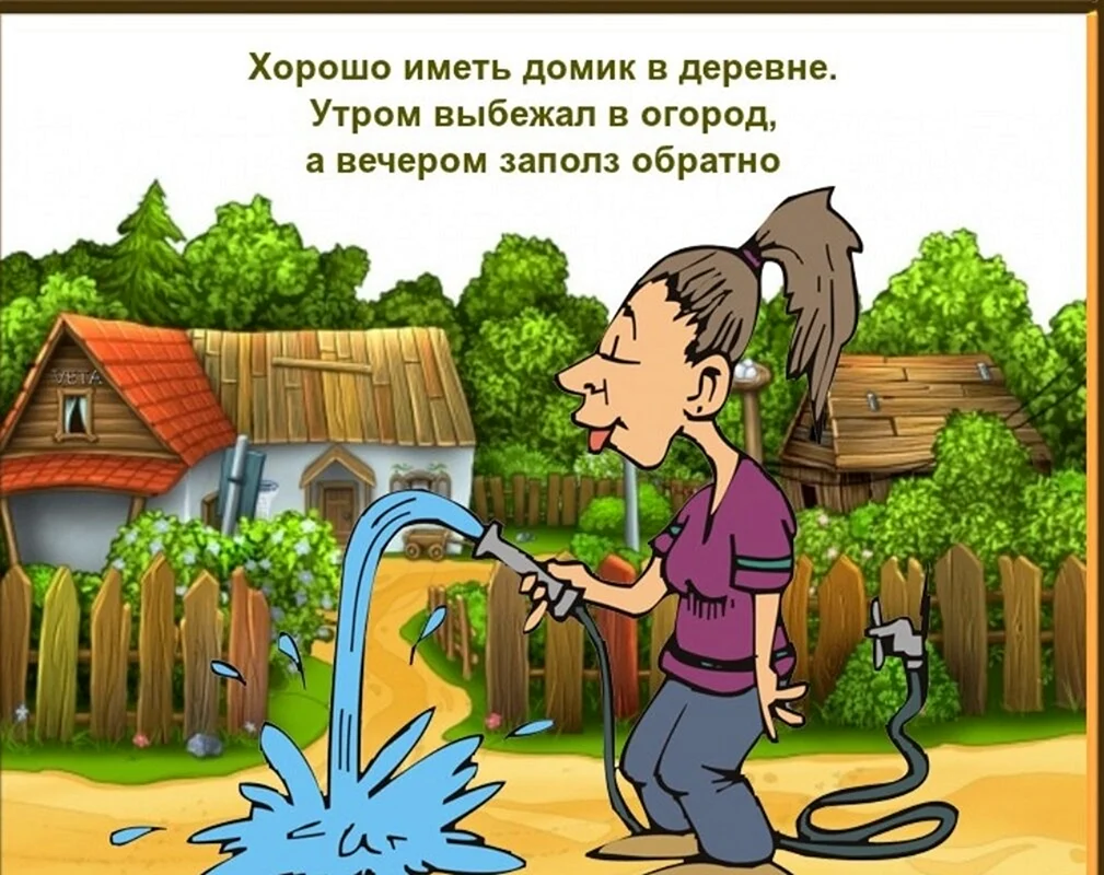 Удачно встретил соседку. Афоризмы про дачу. Приколы про дачу. Шутки про дачу. Анекдоты про огород.