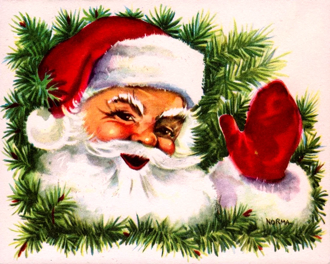 Дед Мороз ретро открытки