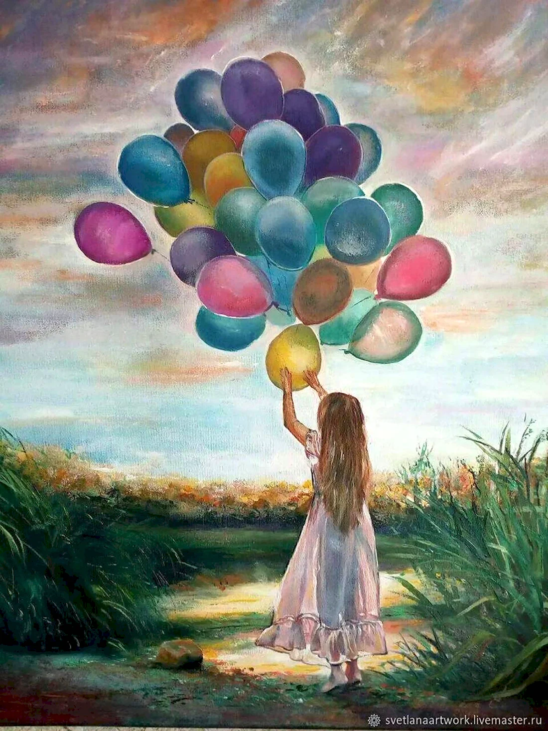 Девочка с воздушными шарами