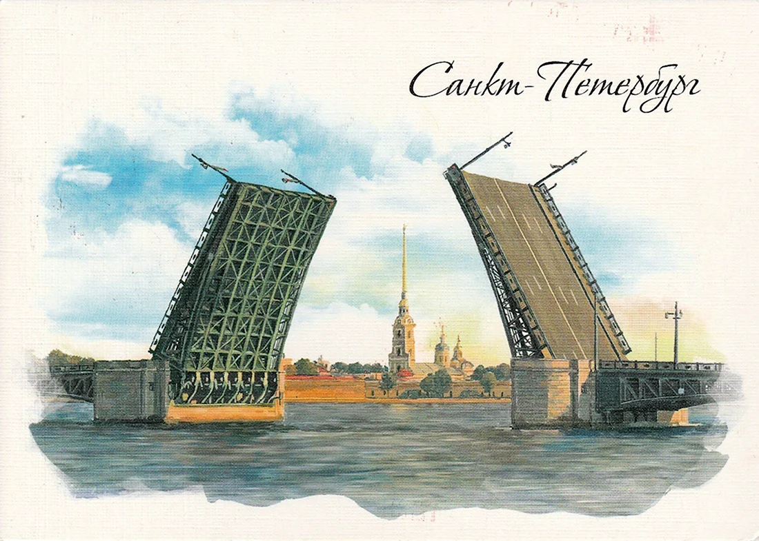 Дворцовый мост Санкт-Петербург арт