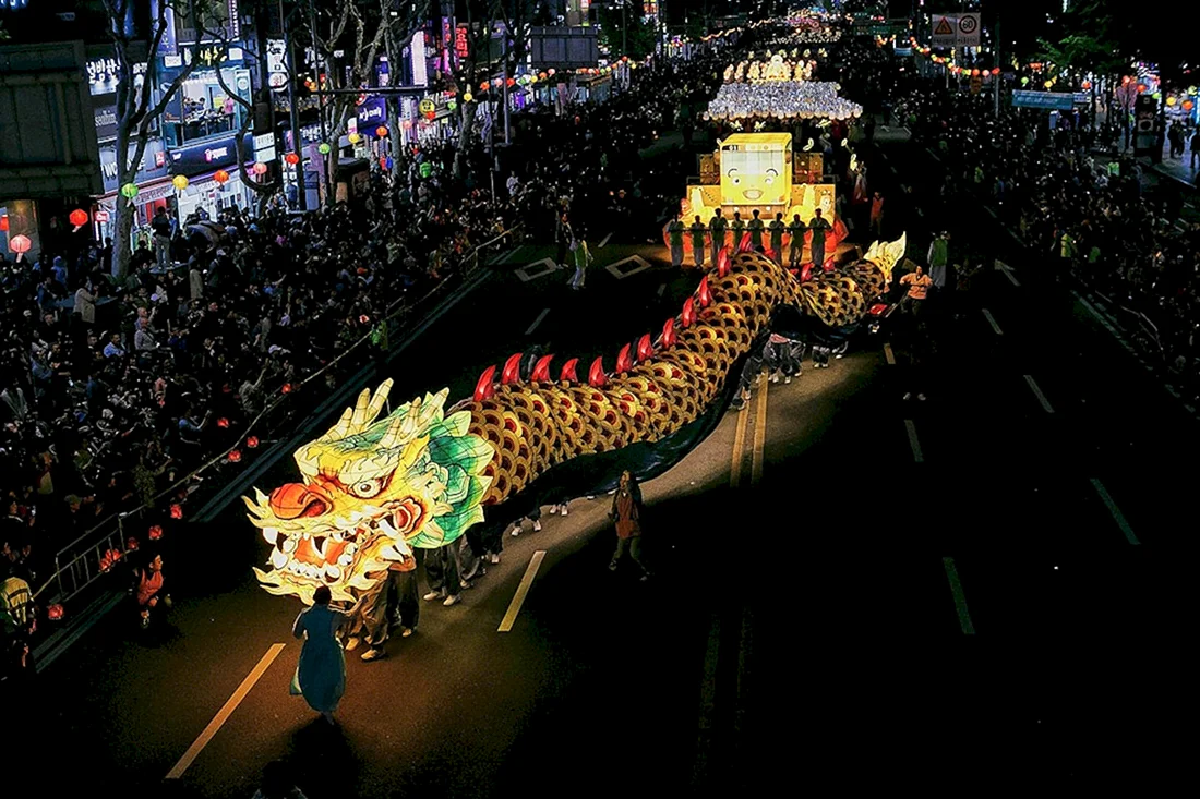 Фестиваль лотосовых фонарей в Корее