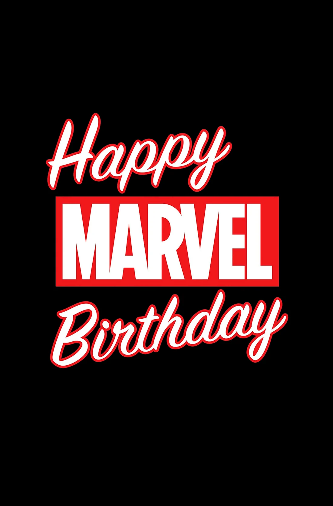 Happy Birthday шрифт Марвел