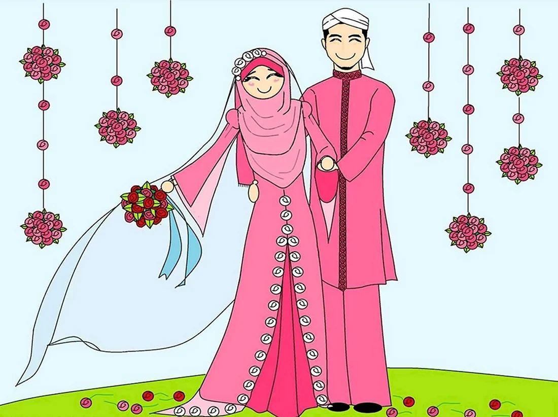 Иллюстрация мусульманской свадьбы