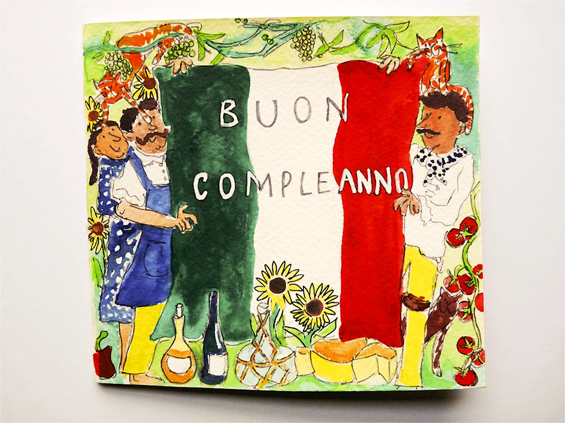 Итальянские открытки с днем рождения