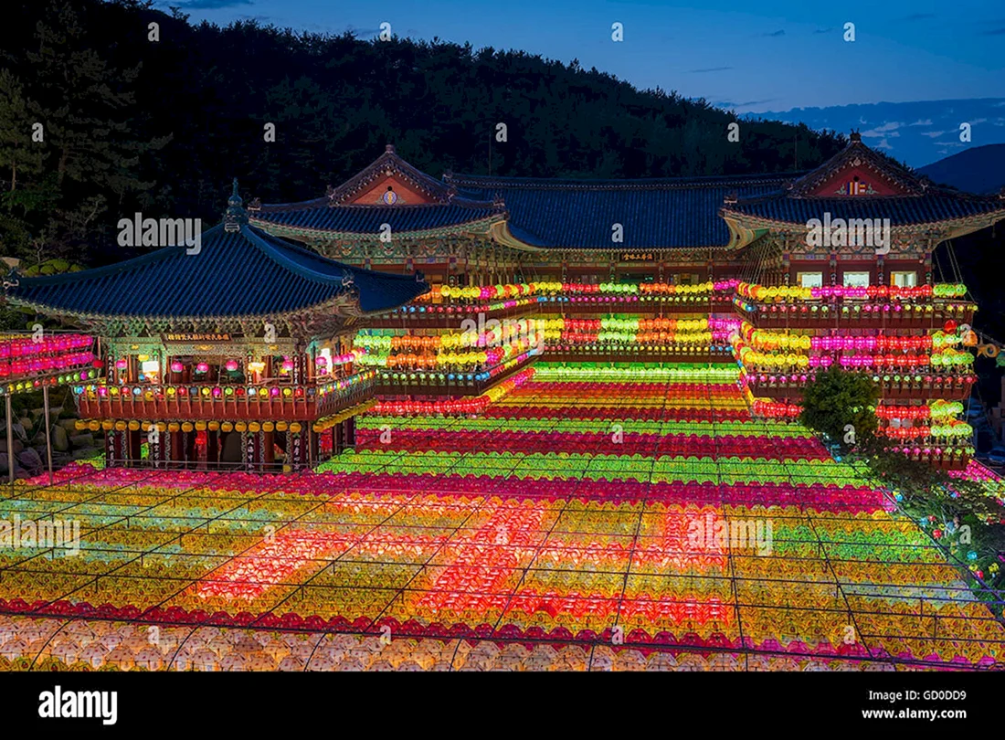 Южная Корея Пусан день рождения Будды