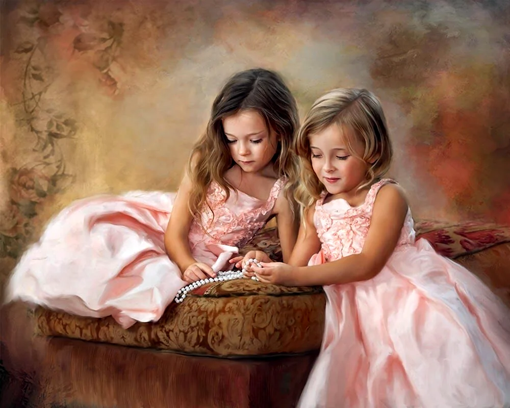 Картина две девочки