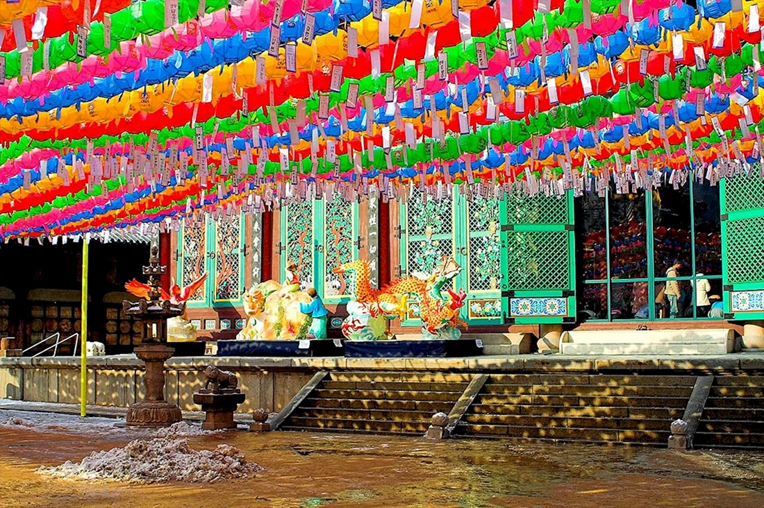 Храм Чогеса Сеул день рождения Будды