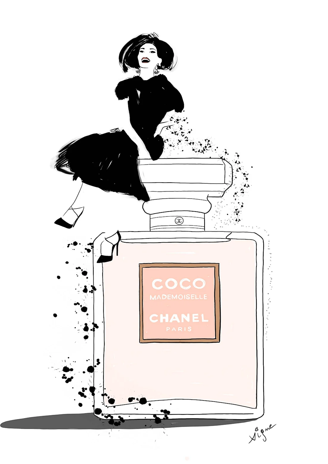 Коко Шанель иллюстрация